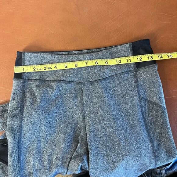 Lululemon Motivate Leggings Heather Speckled Black Gray Ankle Length Size 6 - Picture 10 of 12